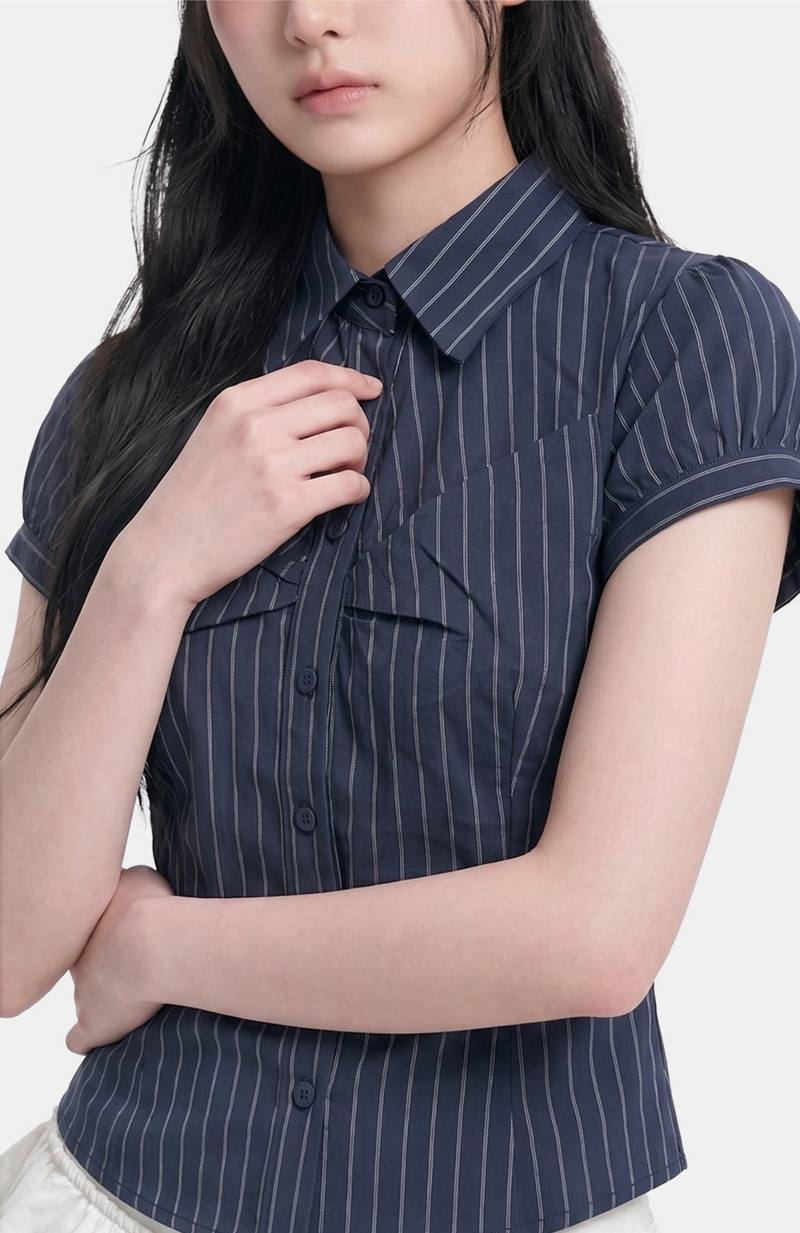 Della Pinstripe Shirt Blouse