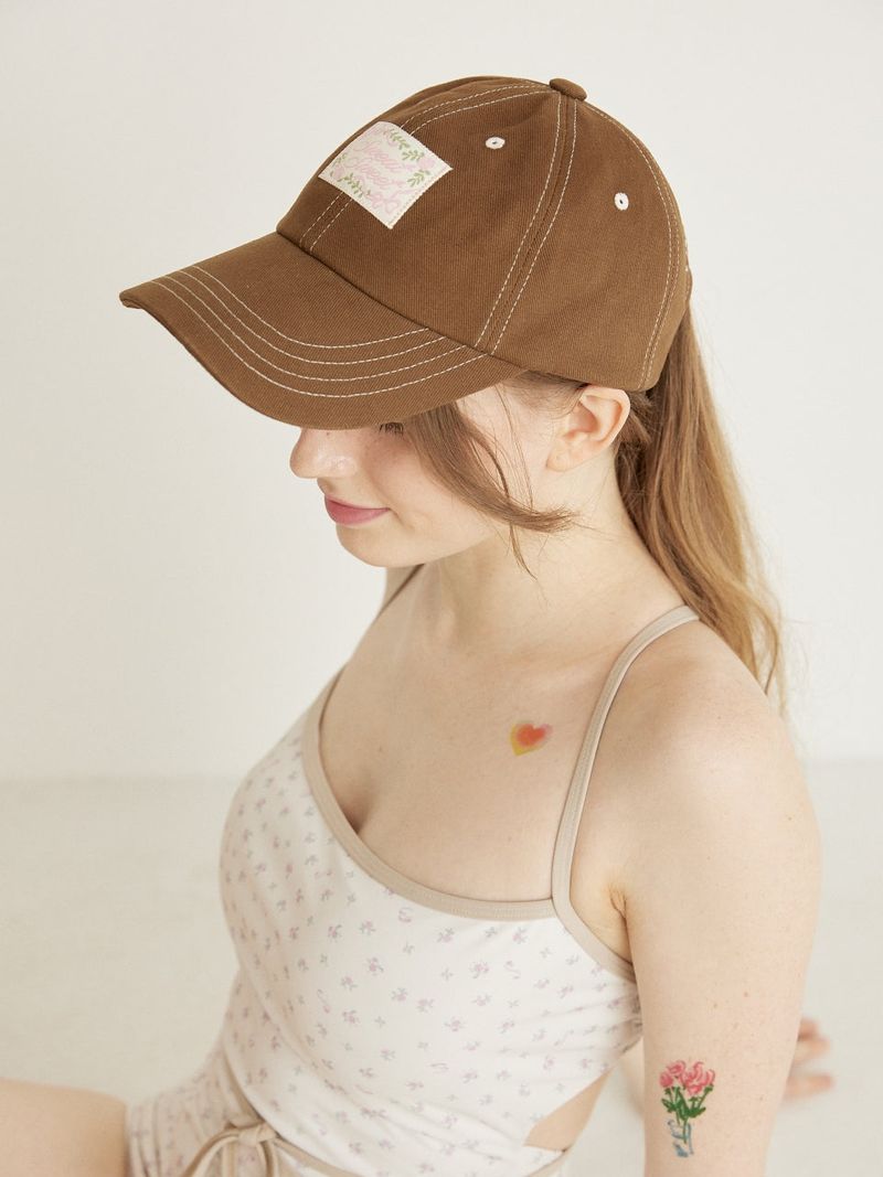 NOT COVER LOVELY BALL CAP - BROWN