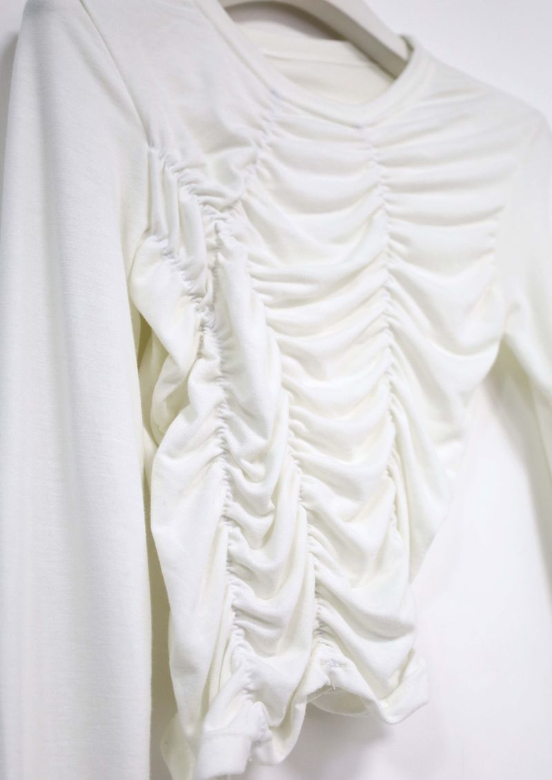 Shirred Asymmetrical T-Shirt