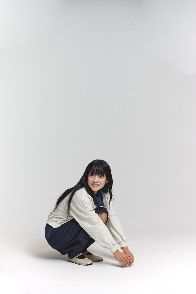 U-neck crop sweatshirt / Oatmeal