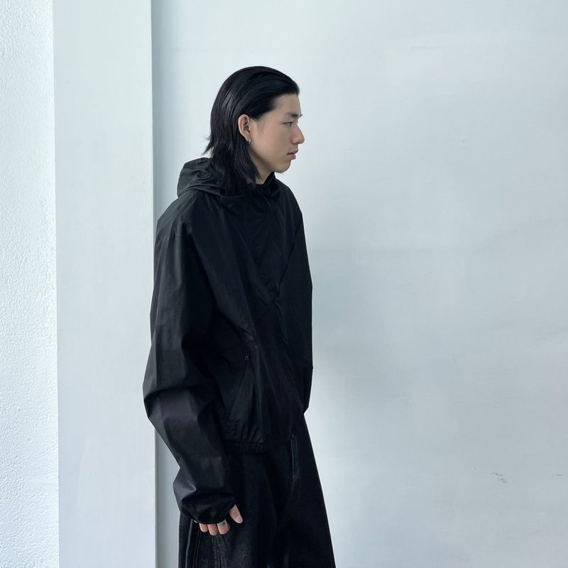 Structured Seam Hooded Jacket
