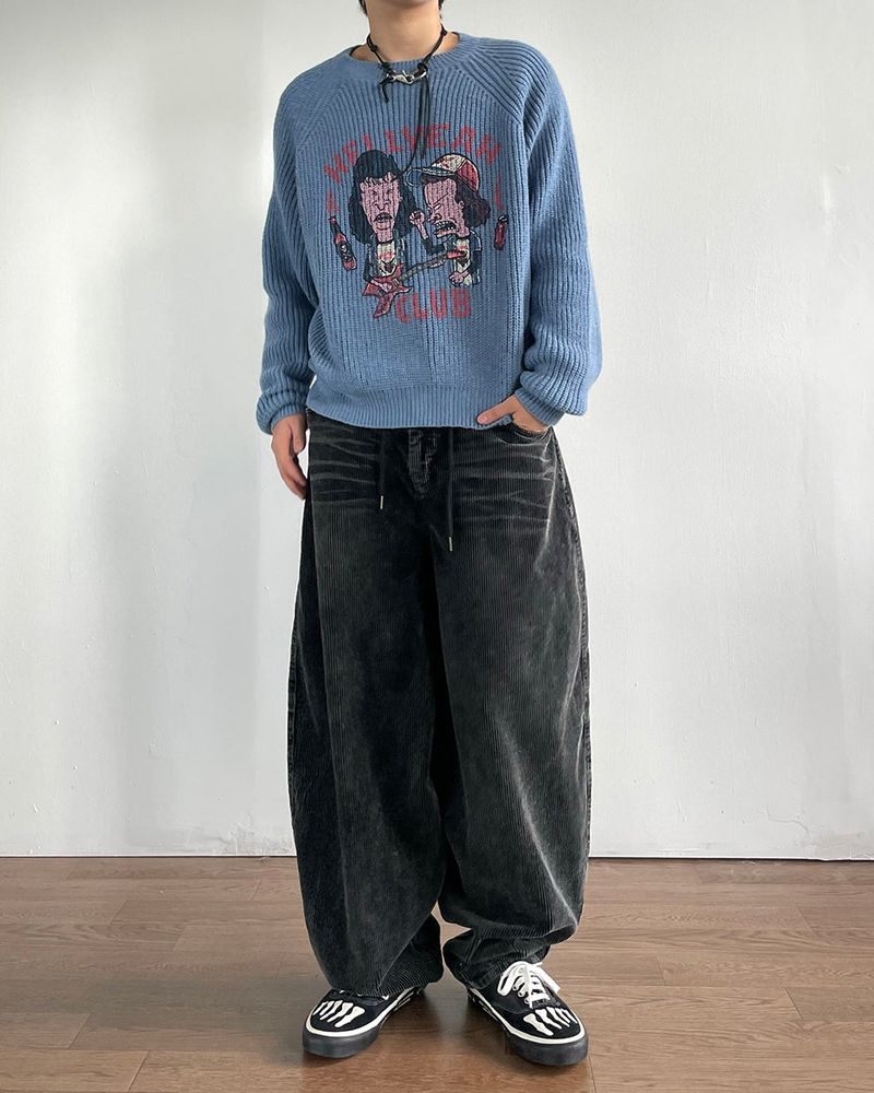 Zimb Printed Crack Knit