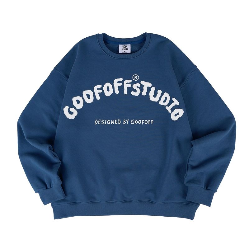 goofoffstudio(グーフオブスタジオ)の「GOOFOFF LOGO SWEAT SHIRT - ( Deep blue )(Tops)」