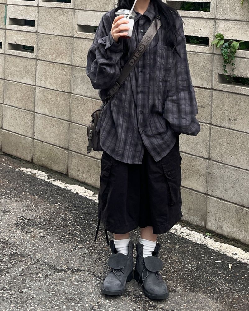 Oa Rinkle Checkered Long Sleeve Shirt