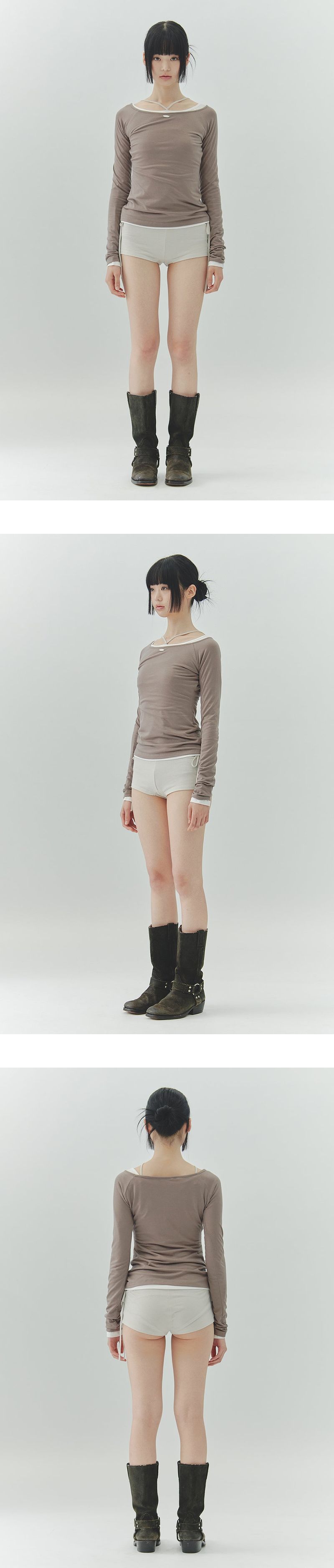 LOWER BOATNECK TOP cocoa