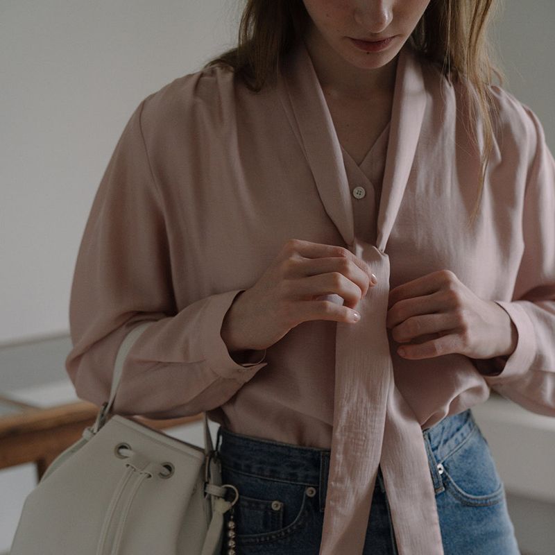 Silky Strap Blouse - Pink