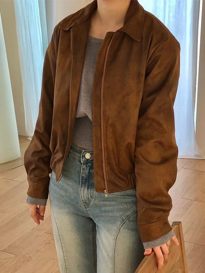 Arcti leather blouson jacket