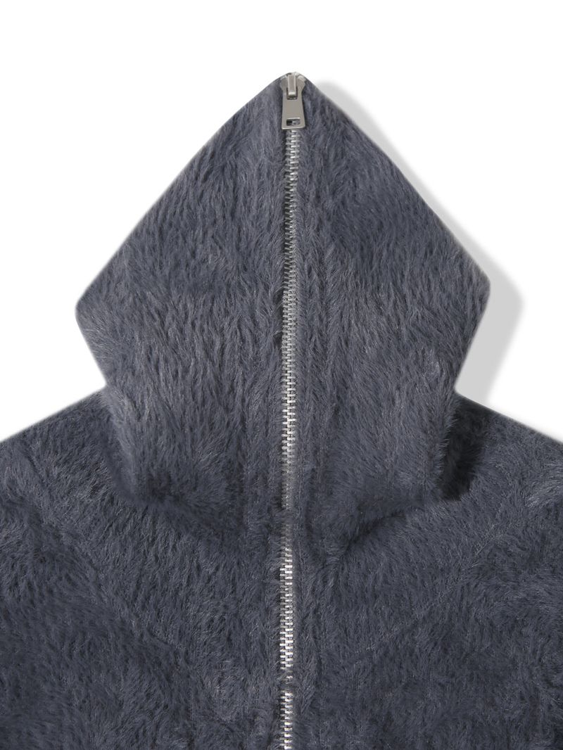 Wonder Angora Knit Zip-Up (4 Colors)