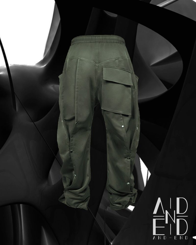 BIKER SNAP TRACK PANTS_KHAKI