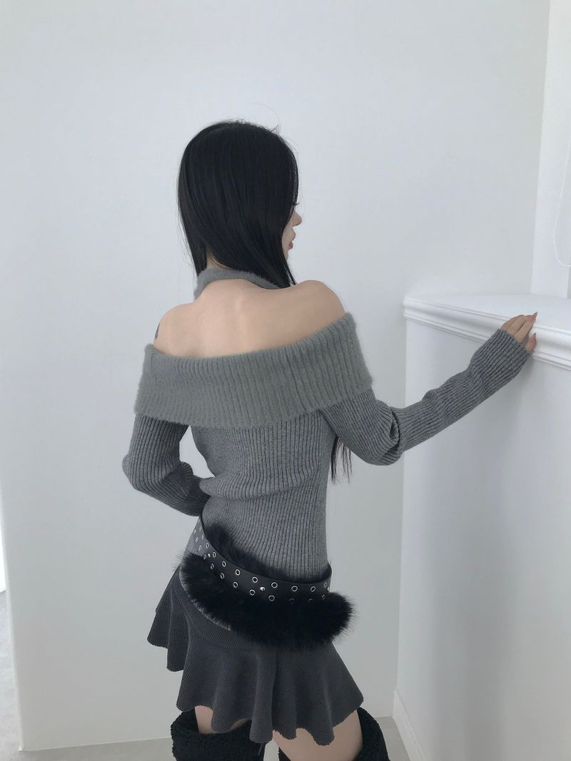 saint off strap knit(3 color)