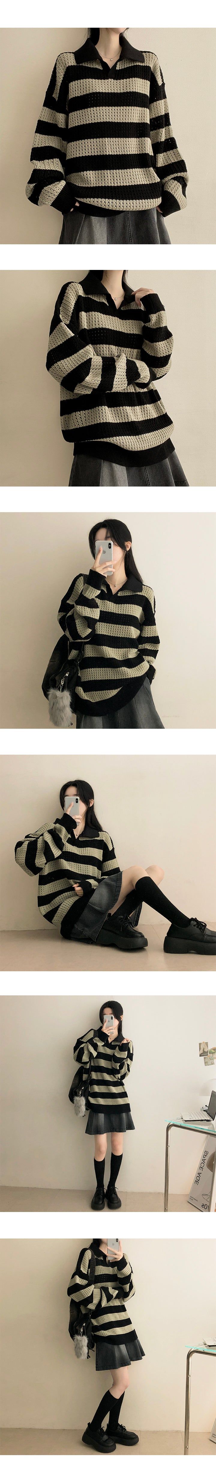 Barting Punching Collar Danga Knitwear