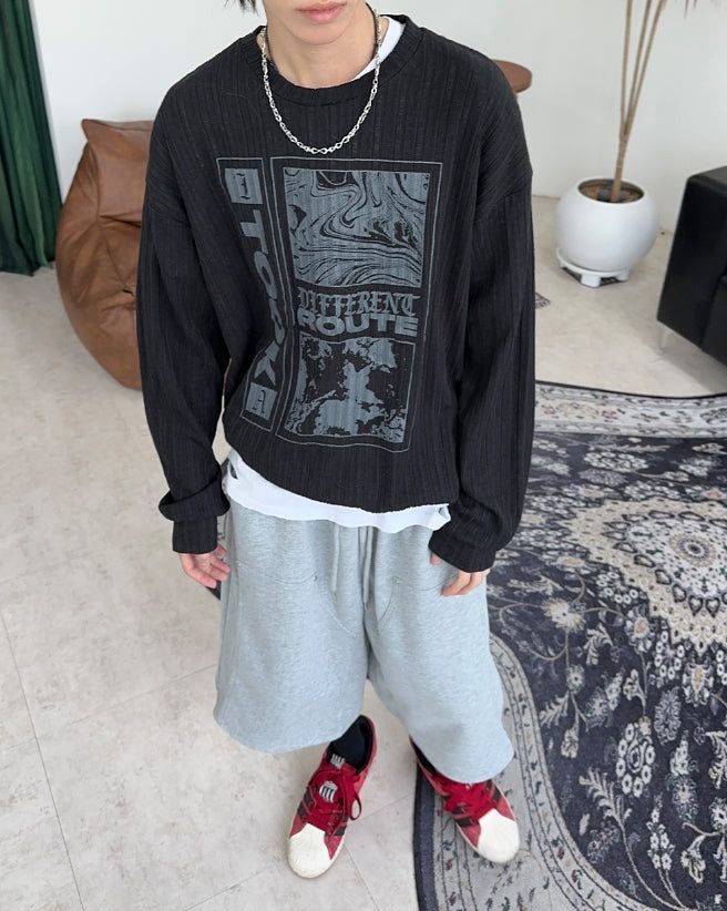 Reton graphic knit long sleeve