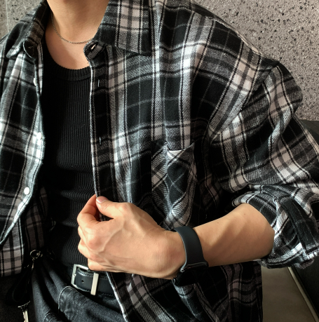 Kuiper Overfit Simple Pocket Check Shirt