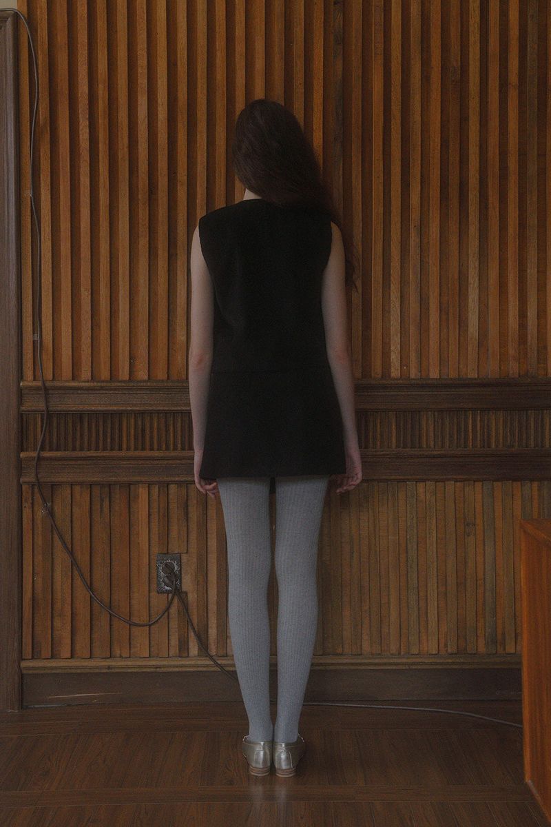 Early corduroy vest_black