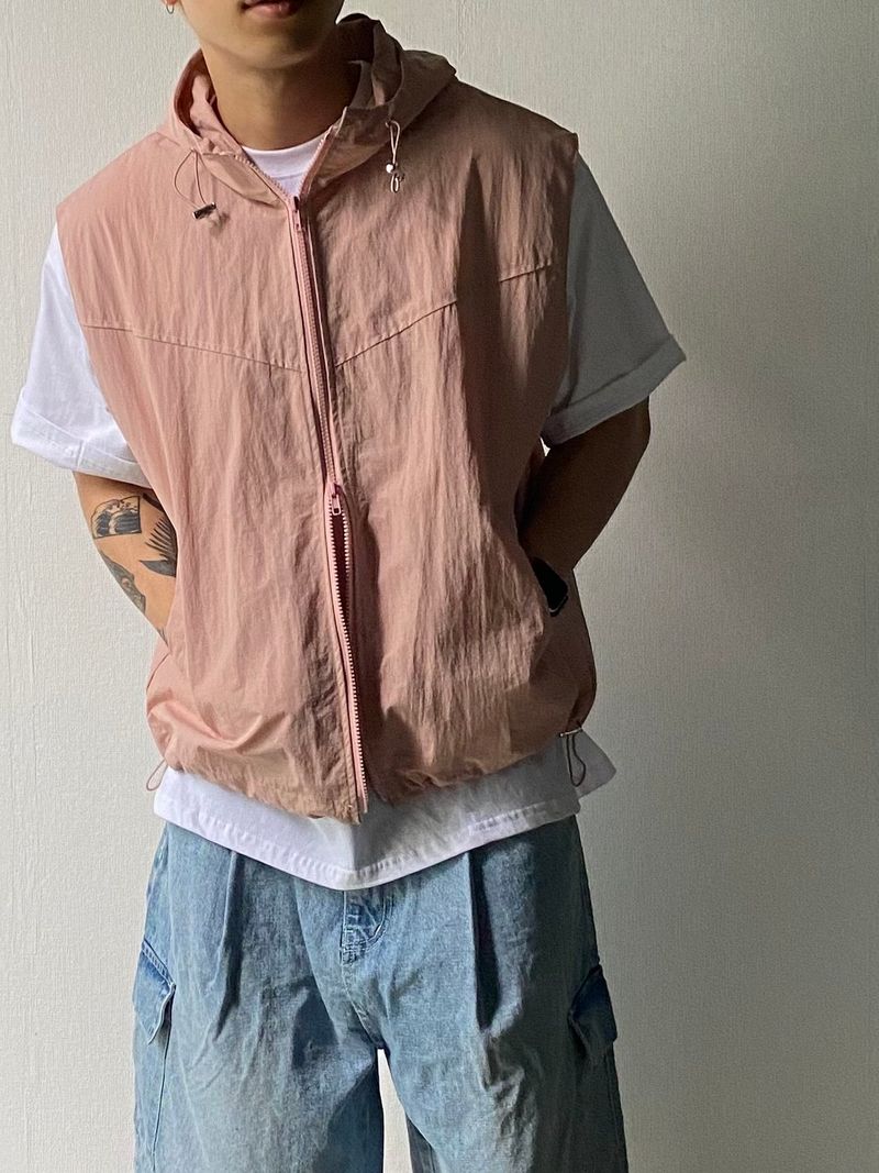 Cap Hooded Nylon Vest 4C
