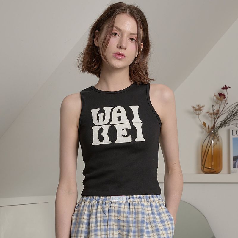 Logo applique sleeveless
