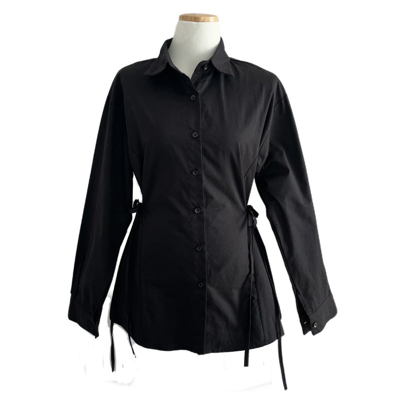 Refine Side Strap Long Sleeve Shirt