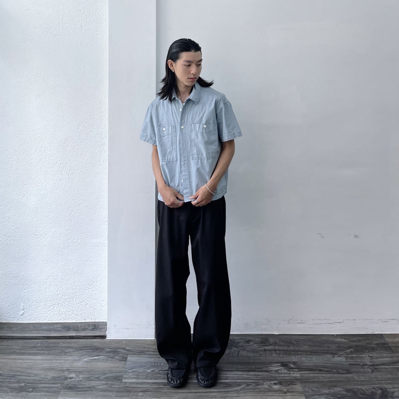 Bias Panel Wide Trousers