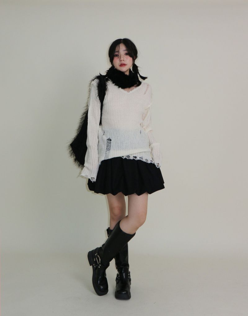 Cush Banding Pumpkin Balloon Mini Skirt