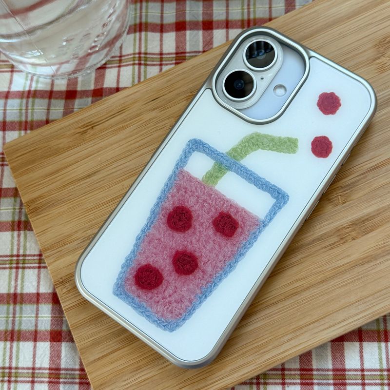 MOHAIRADE GLASS BUMPER CASE _ PINK