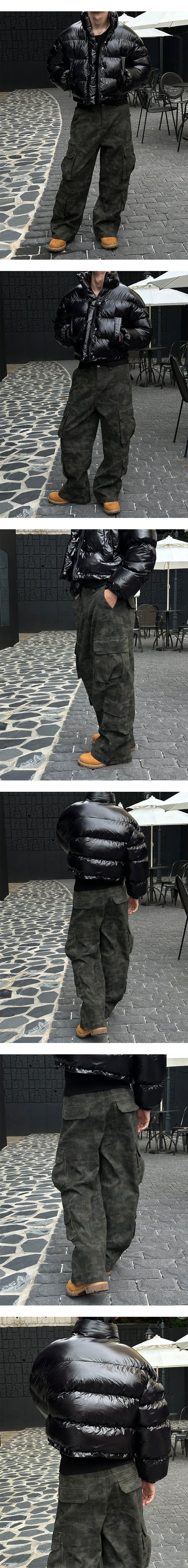  [F/W] Volume crop glossy padding(3color)
