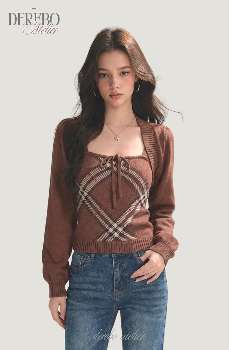 Heritage Brown Bolero Two-Piece Top