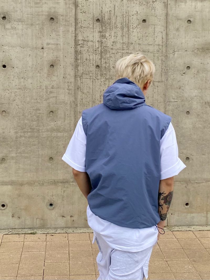 Nylon Pocket Hooded Vest 3C
