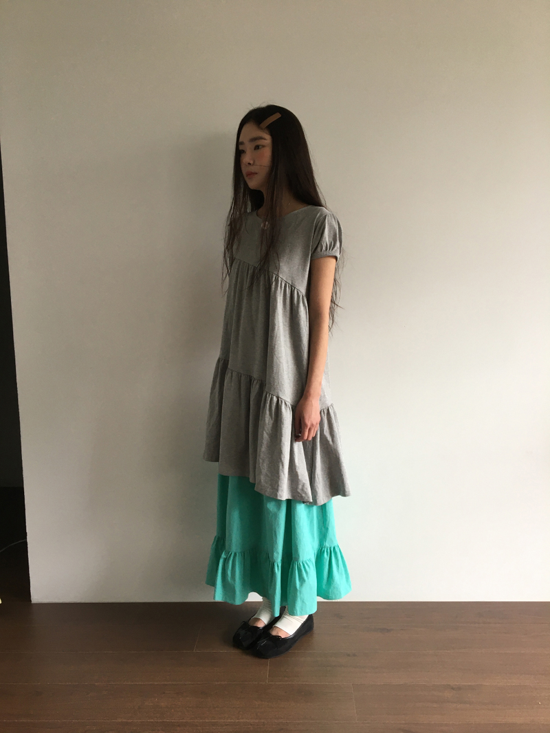 クロス ボタン ドレス (2color) 