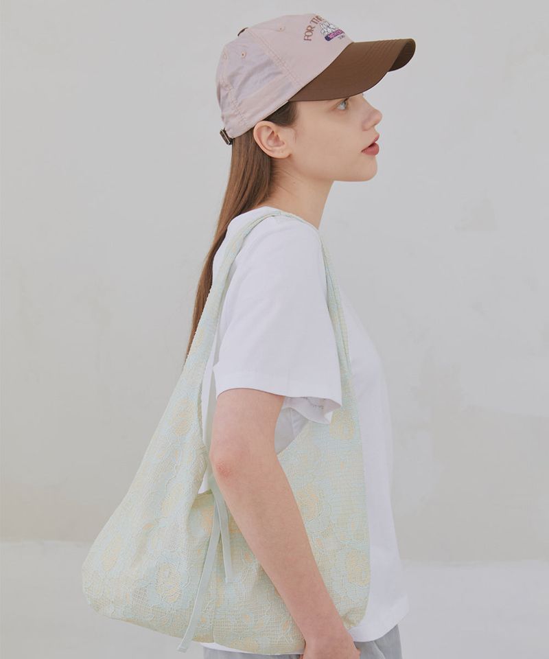 Flower Shirring Ball Cap - Pink/Brown