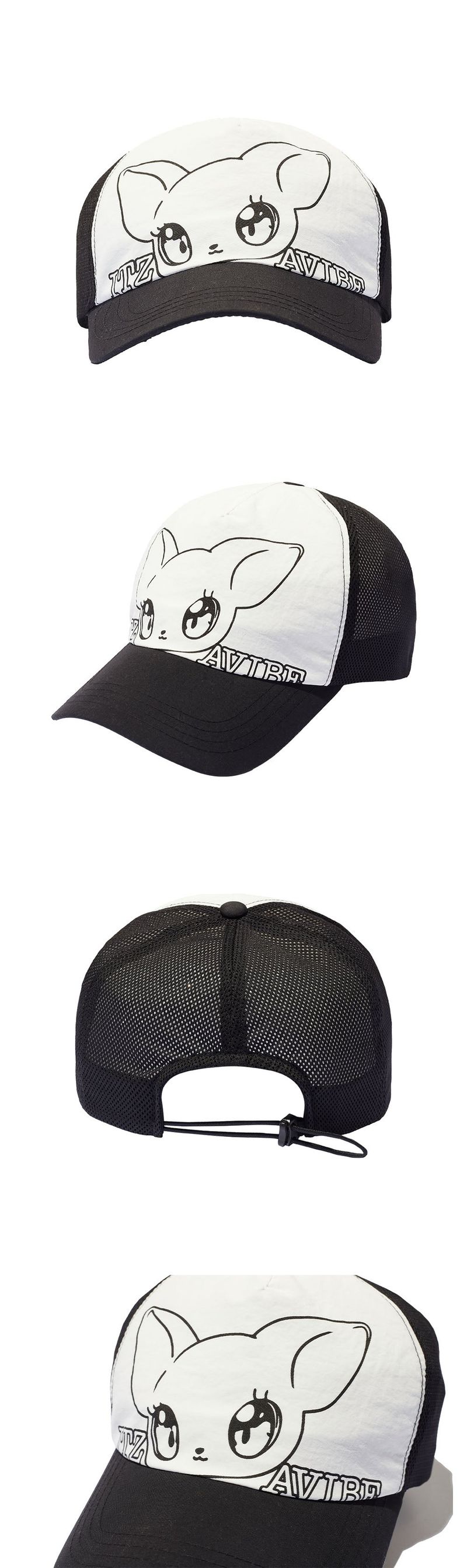 CAT MONSTER TRUCKER CAP - BLACK