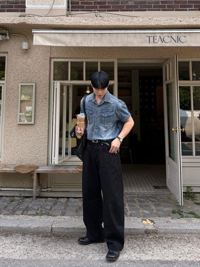 Cotton wide soft balloon pants