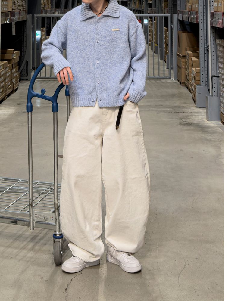 Nevis Cotton Wide Curved Pants