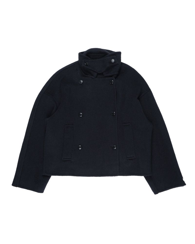 DOUBLE BUTTON WOOL COAT