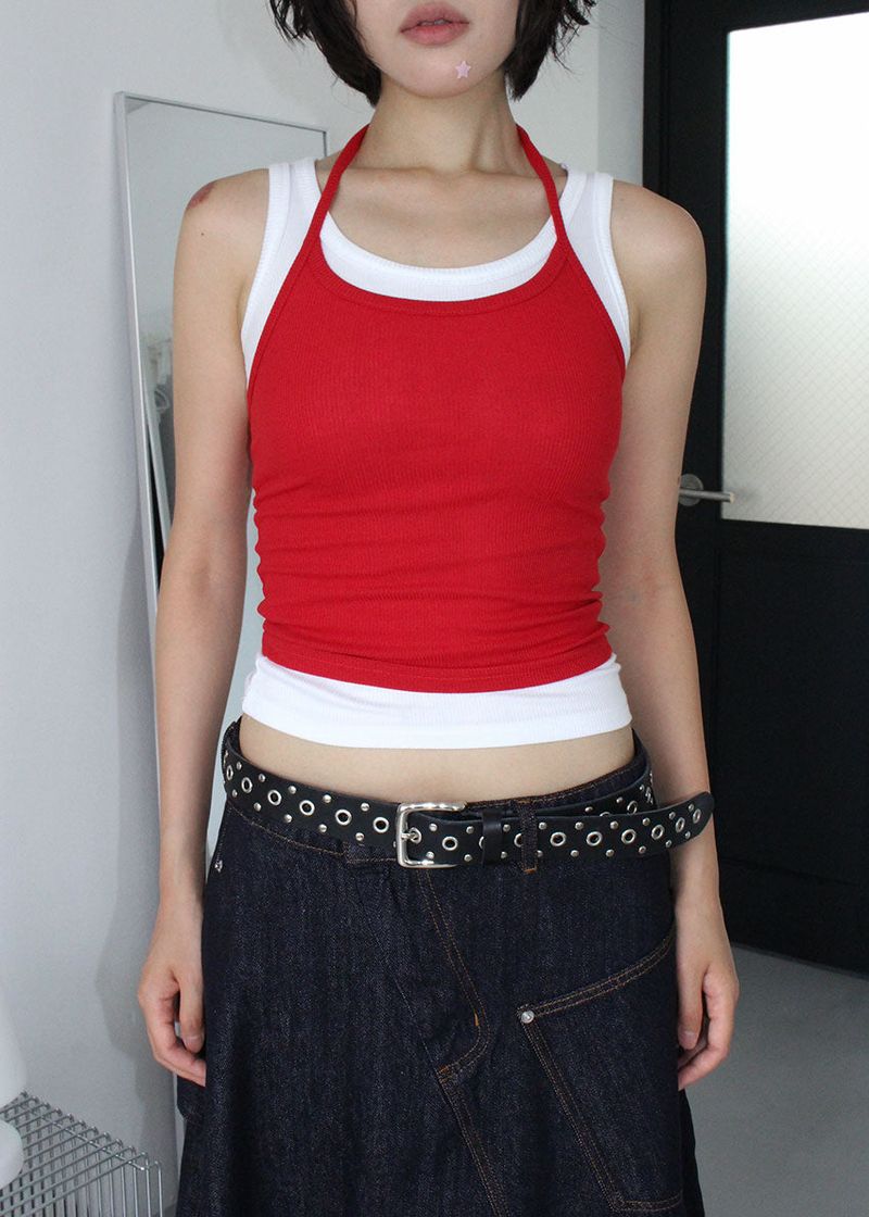 eon（イオエン）の「CROPPED HALTER SLEEVELESS（Tops）」