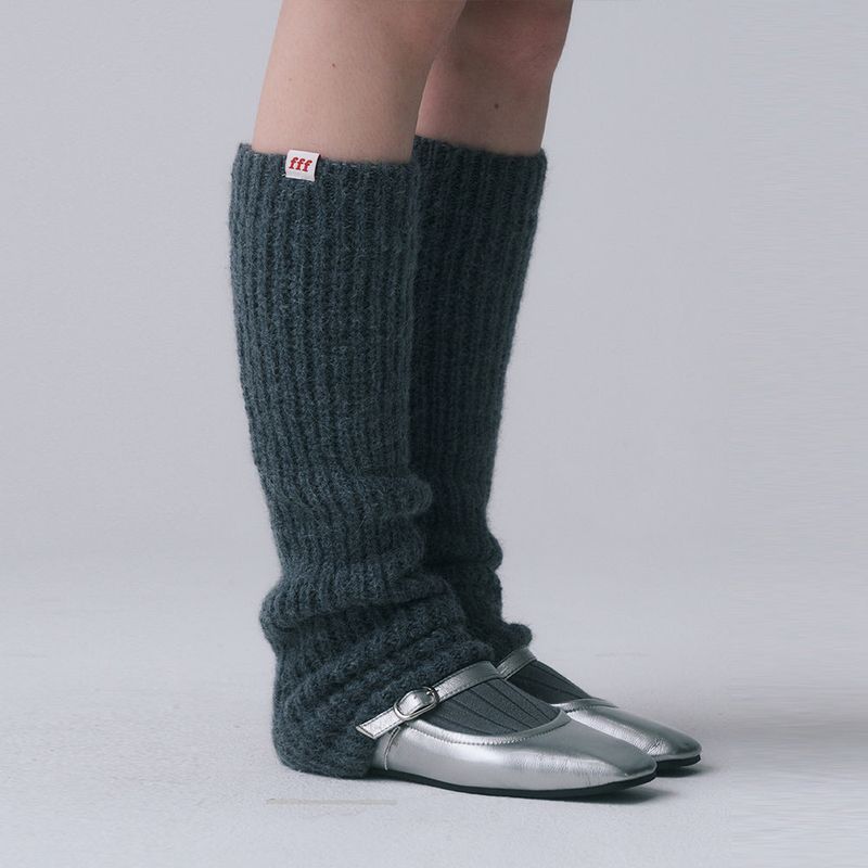 ALPACA LEG WARMERS, CHARCOAL