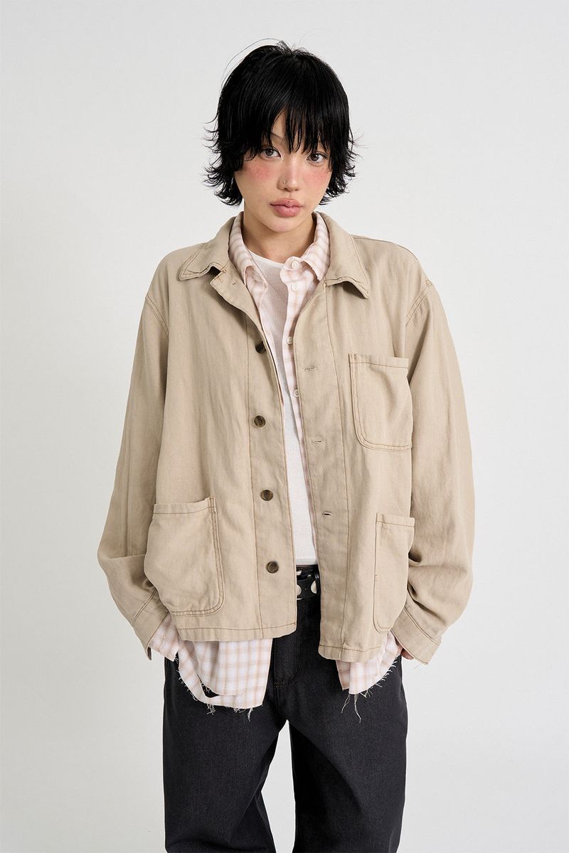 Raucohouse(ラウコハウス)の「Linen french work jacket(Jackets/Outerwear)」