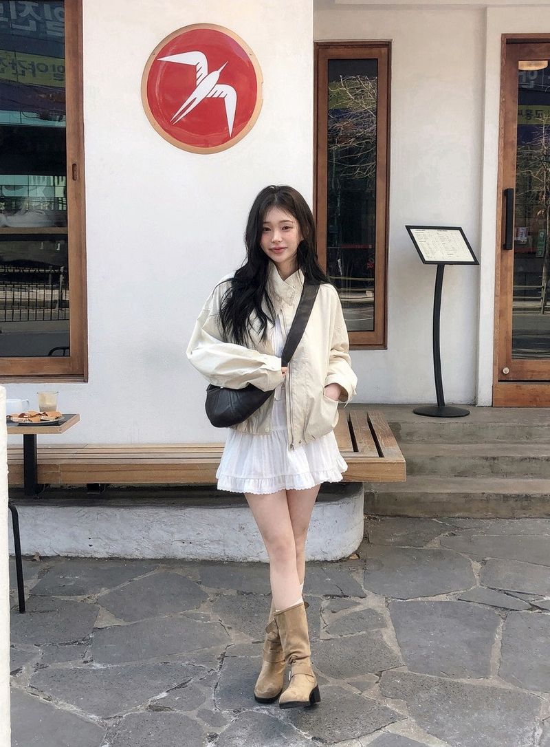 Shirring Buckle Middle Boots (2color)