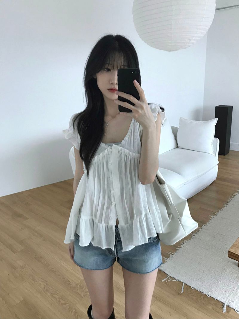 Grace Frill Blouse (2 colors)