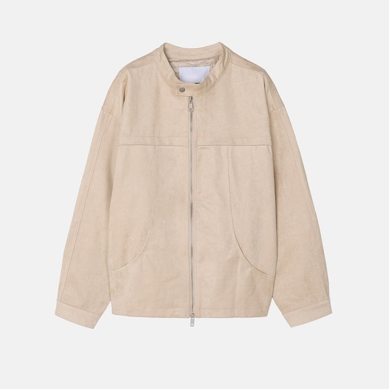 ASCLO Stand Collar Suede Jacket (4color)