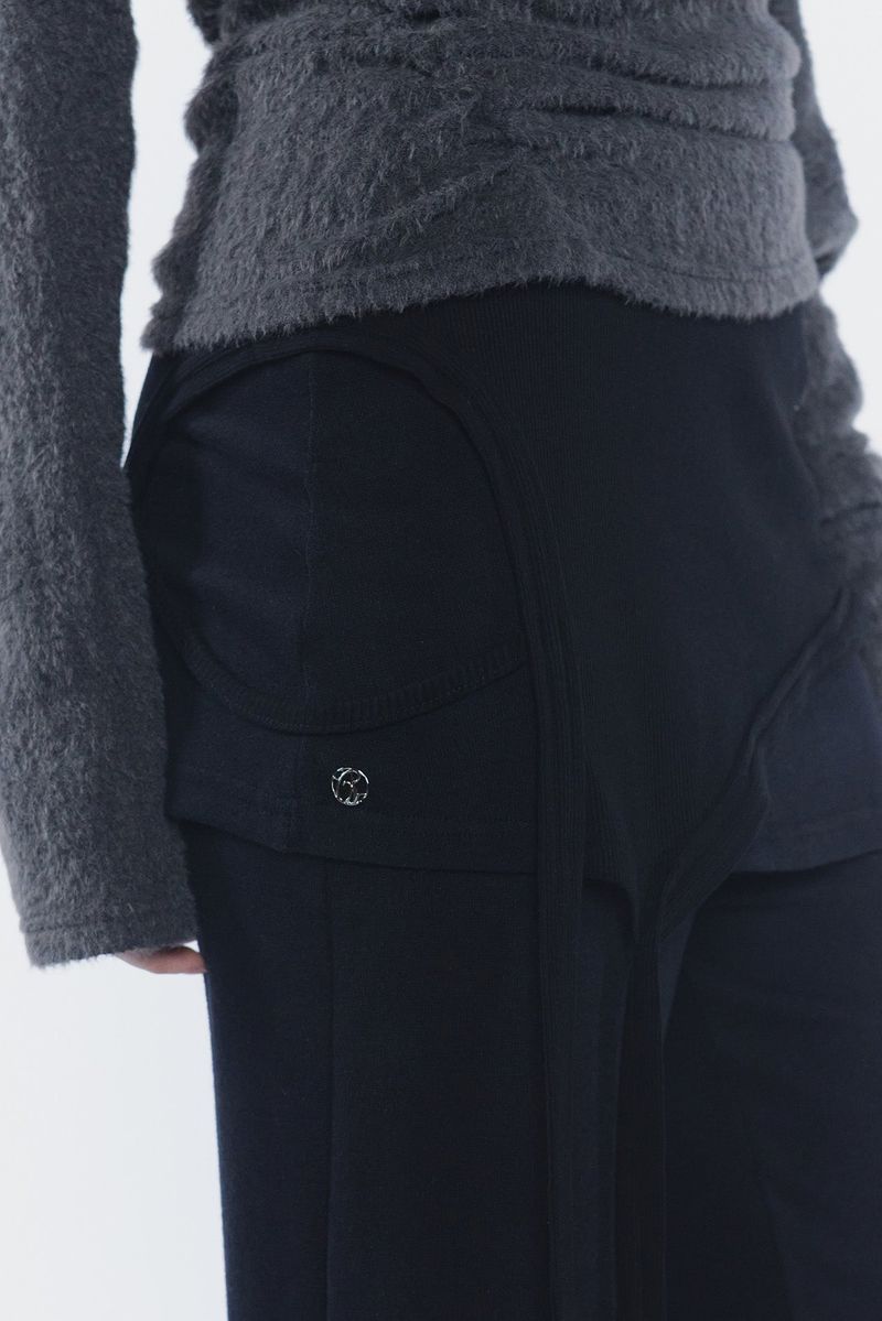 RUBY HOOK LAYERED PANTS black