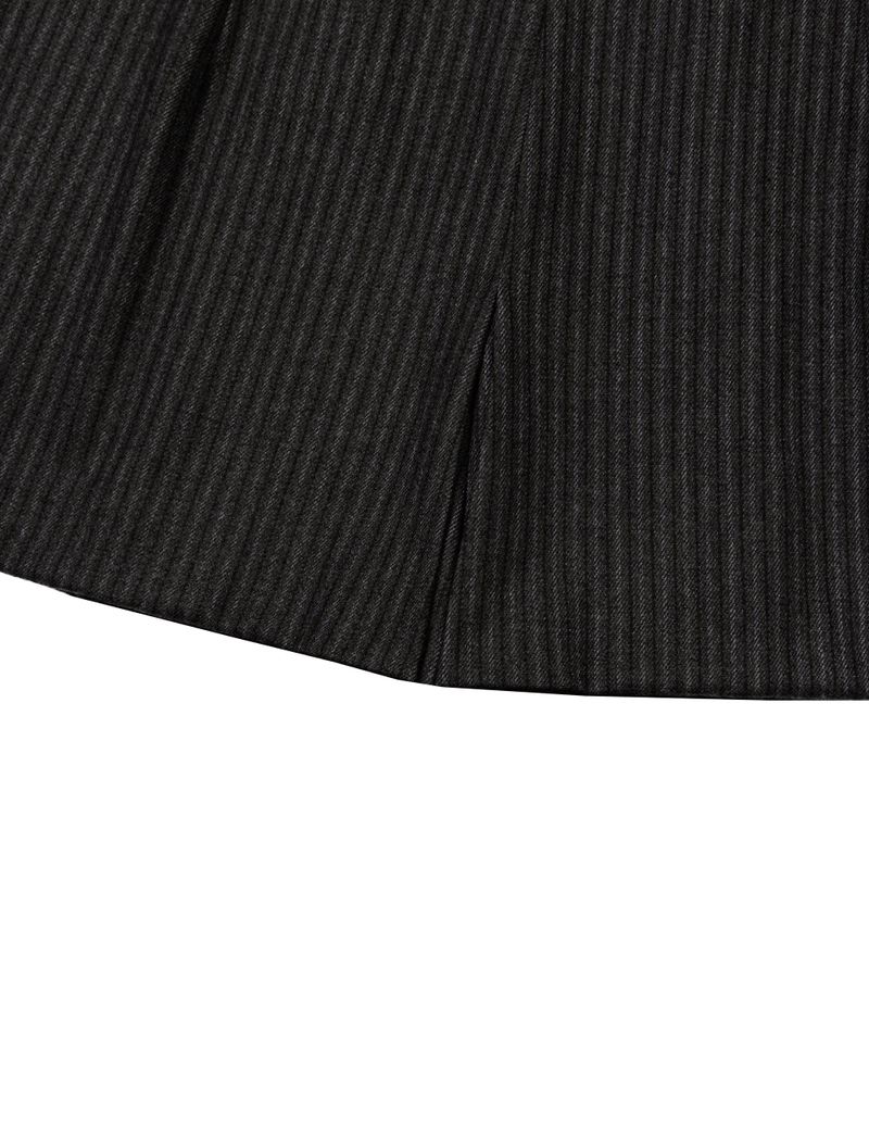STRIPE PLEATED PANTS(CHARCOAL)