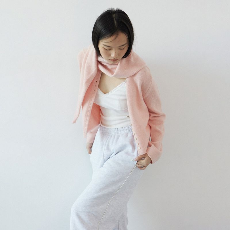 Line jogger pants_light gray