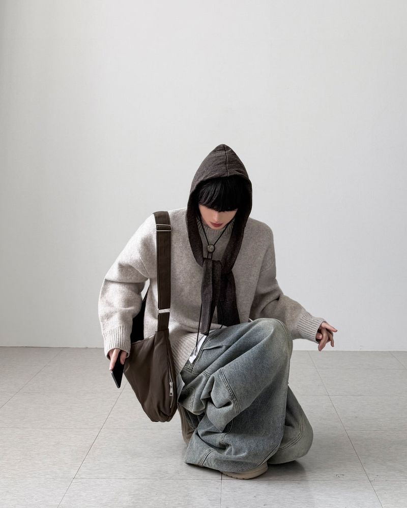 Julie Muffler Hood Knit