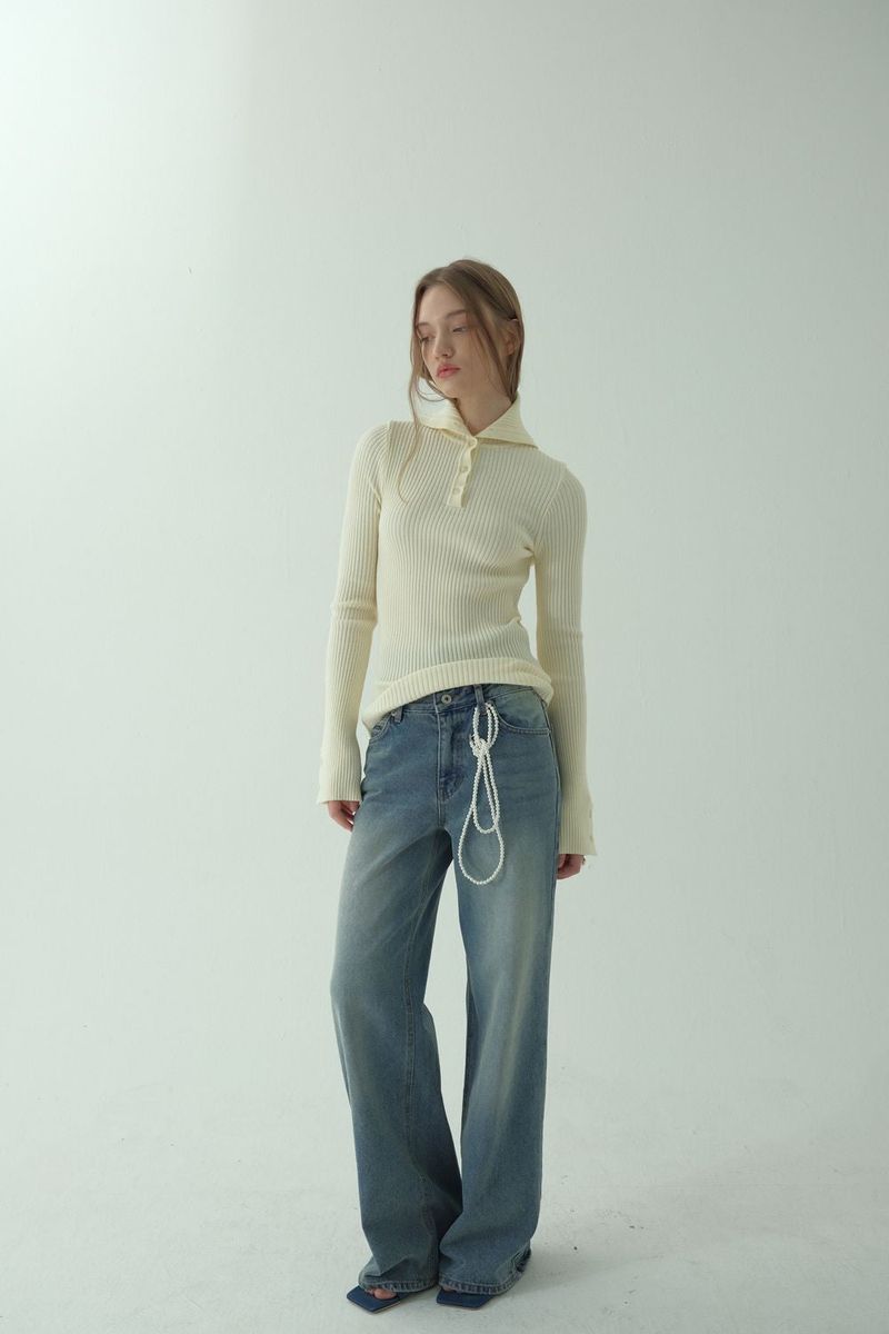 SAILOR RIBBED KNIT PULLOVER_IVORY