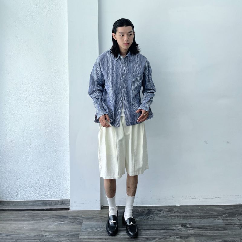 Ripple Texture Stripe Shirt
