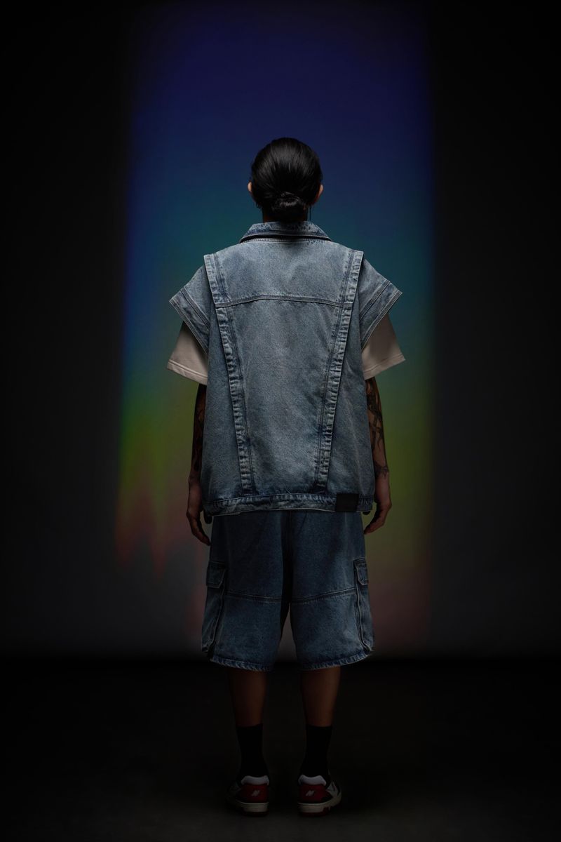 Denim Zip Vest