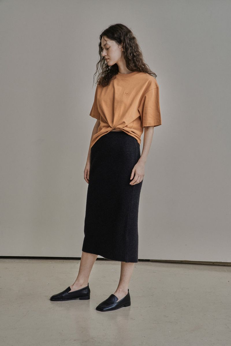 WOOL H SKIRT_CHARCOAL