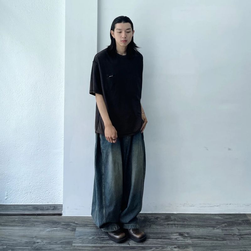 Slashed Pocket Washed Tee