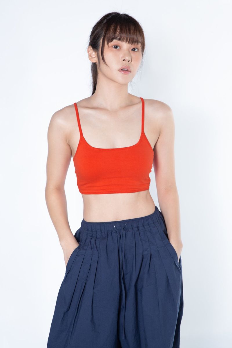 Back Tunnel Bra Top (Orange)