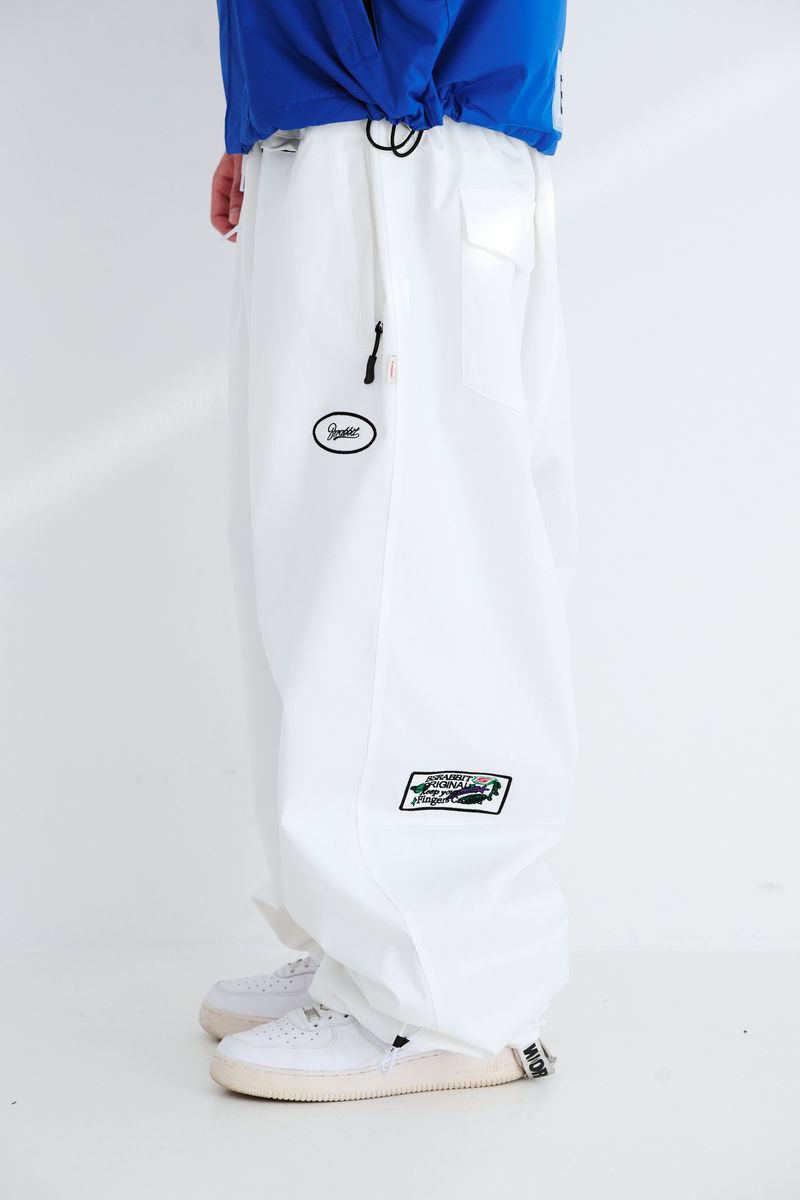 VARIETY PATCH SUPER WIDE VENTILATION PANTS WHITE